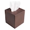 Dacasso Chocolate Brown Leatherette Tissue Box Cover AG-3337 - alternate 1